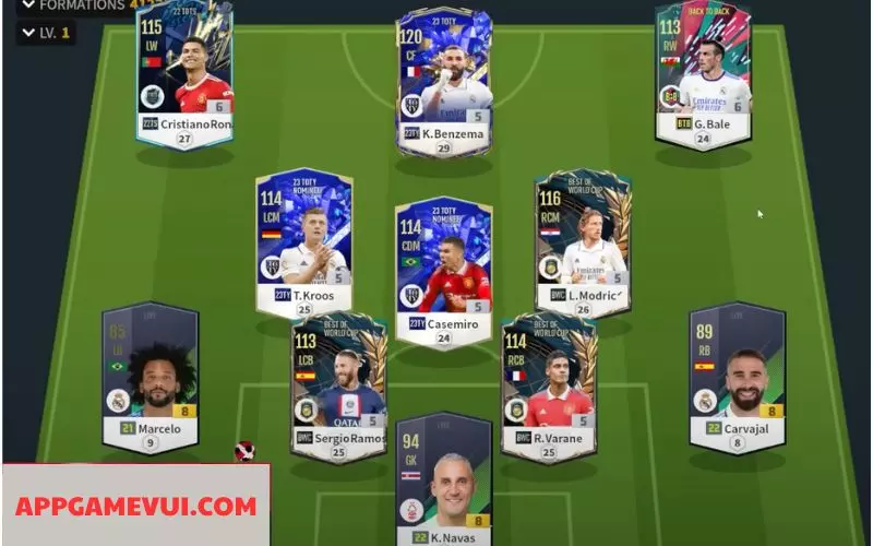 Đội hình Galacticos 2.0 fo4